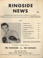 GAVILAN, KID-DEL FLANAGAN OFFICIAL PROGRAM (1957)