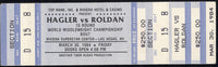 HAGLER, MARVIN-JUAN ROLDAN FULL TICKET (1984-PSA/DNA EX 5)