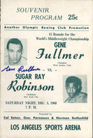 ROBINSON, SUGAR RAY-GENE FULLMER OFFICIAL PROGRAM (1960-SIGNED BY FULLMER)