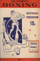 LAMOTTA, JAKE-JOSE BASORA OFFICIAL PROGRAM (1943)