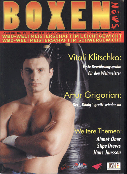 KLITSCHKO, VITALI-ED MAHONE OFFICIAL PROGRAM (1999)