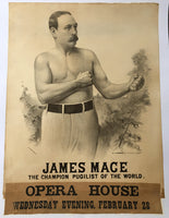 MACE, JEM CHAMPION PUGILIST OF THE WORLD STONE LITHOGRAPHIC POSTER