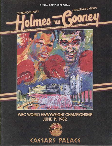 HOLMES, LARRY-GERRY COONEY OFFICIAL PROGRAM (1982)