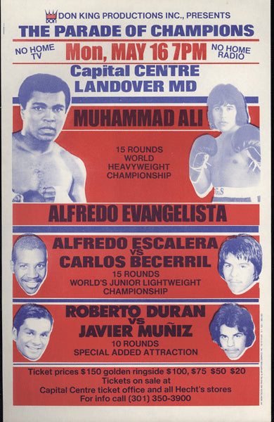 ALI, MUHAMMAD-ALFREDO EVANGELISTA OFFICIAL PROGRAM (1977)