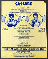 LEONARD, SUGAR RAY-AYUB KALULE CLOSED CIRCUIT POSTER (1981)