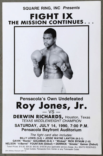 JONES, JR., ROY-DERWIN RICHARDS ON SITE POSTER (1990)