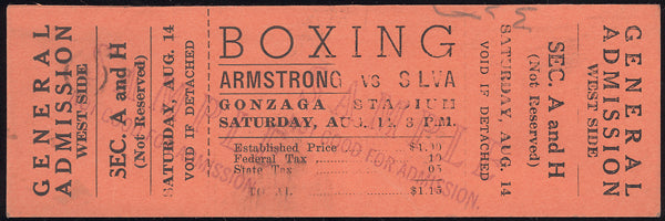 ARMSTRONG, HENRY-JOEY SILVA FULL TICKET (1943)