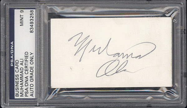 ALI, MUHAMMAD VINTAGE INK SIGNATURE (PSA/DNA AUTHENTICATED MINT 9)