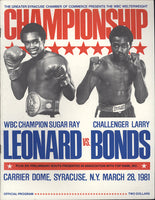LEONARD, SUGAR RAY-LARRY BONDS OFFICIAL PROGRAM (1981)