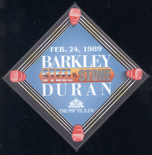 DURAN, ROBERTO-IRAN BARKLEY SOUVENIR PIN (1989)