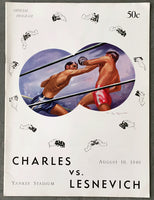 CHARLES, EZZARD-GUS LESNEVICH OFFICIAL PROGRAM (1949)