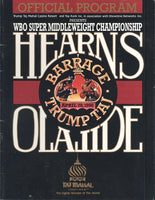 HEARNS, TOMMY-MICHAEL OLAJIDE OFFICIAL PROGRAM (1990)