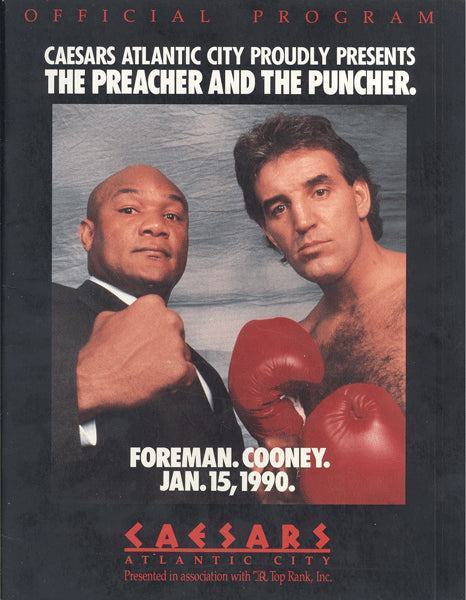 FOREMAN, GEORGE-GERRY COONEY OFFICIAL PROGRAM (1990)