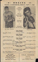 ROBINSON, SUGAR RAY-BENNIE EVANS OFFICIAL PROGRAM (1949)