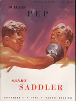 PEP, WILLIE-SANDY SADDLER OFFICIAL PROGRAM (1950)