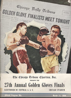 1954 GOLDEN GLOVES FINALS OFFICIAL PROGRAM (ROY HARRIS, WILBERT MCCLURE)