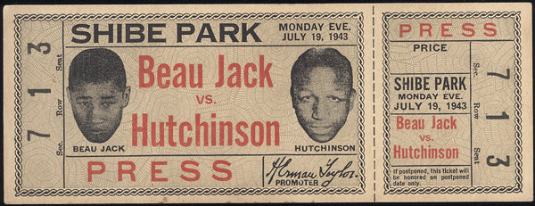 JACK, BEAU-JOHNNY HUTCHINSON FULL TICKET (1943)