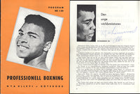 ALI, MUHAMMAD SWEDISH EXHIBITION OFFICIAL PROGRAM (1965-VINTAGE SIGNED BY MUHAMMAD ALI)