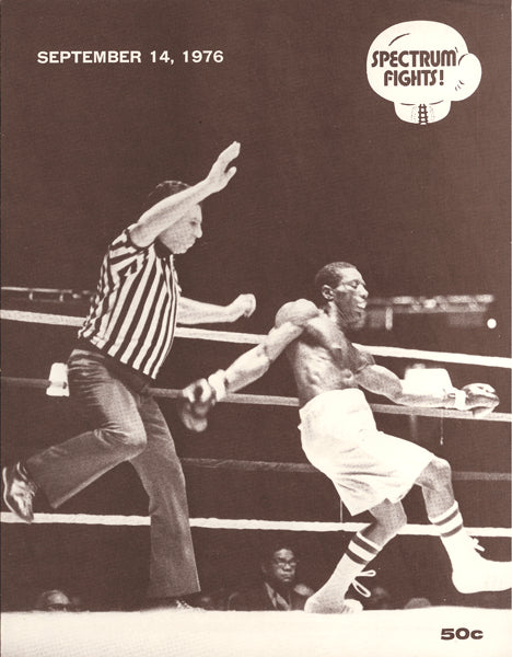 HAGLER, MARVIN-EUGENE "CYCLONE" HART OFFICIAL PROGRAM (1976)