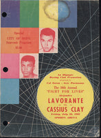 CLAY, CASSIUS-ALEJANDRO LAVORANTE OFFICIAL  PROGRAM (1962)