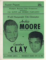 CLAY, CASSIUS-ARCHIE MOORE OFFICIAL PROGRAM (1962)