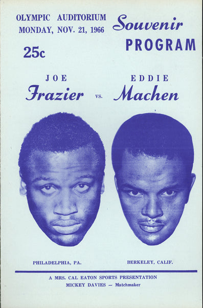FRAZIER, JOE-EDDIE MACHEN OFFICIAL PROGRAM (1966)