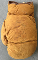 CLAY, CASSIUS & JOE LOUIS SIGNED BOXING GLOVE (JSA AUTHENTICATED)