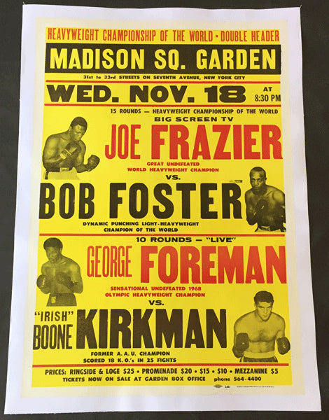 FOREMAN, GEORGE-BOONE KIRKMAN ON SITE POSTER (1970)
