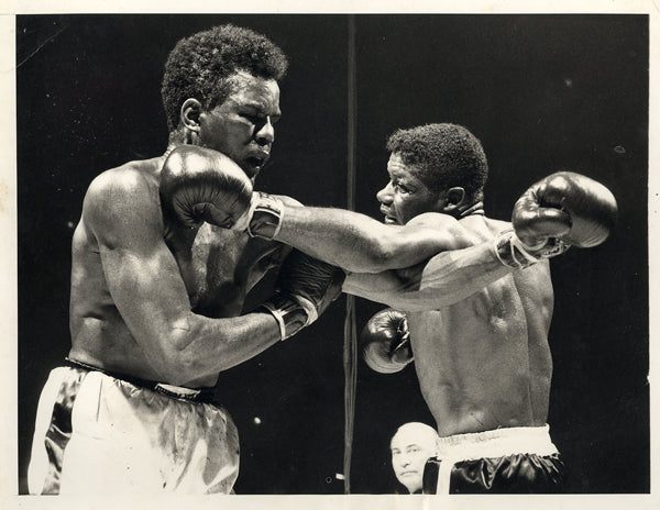 PATTERSON, FLOYD-TOMMY "HURRICANE" JACKSON WIRE PHOTO (1956-8TH ROUND)