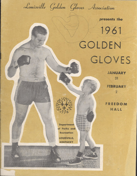 CLAY, RUDY 1961 GOLDEN GLOVES OFFICIAL PROGRAM (PICTURING CASSIUS CLAY)