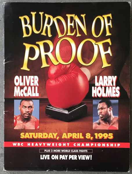 HOLMES, LARRY-OLIVER MCCALL PRESS KIT(1995)