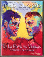 DE LA HOYA, OSCAR-FERNANDO VARGAS OFFICIAL PROGRAM (2002)