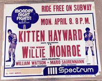 HAYWARD, STANLEY "KITTEN"-WILLIE "THE WORM" MONROE ON SITE POSTER (1974)
