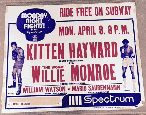 HAYWARD, STANLEY "KITTEN"-WILLIE "THE WORM" MONROE ON SITE POSTER (1974)