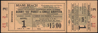 GRIFFITH, EMILE-BENNY "KID" PARET FULL TICKET (1961-GRIFFITH WINS TITLE-PSA/DNA VG 3)