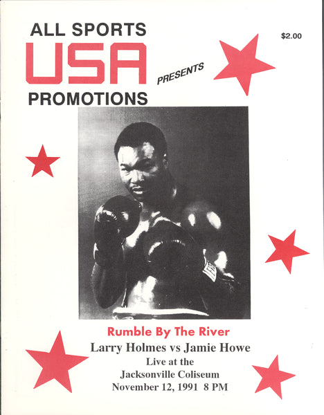 HOLMES, LARRY-JAMIE HOWE OFFICIAL PROGRAM (1991)