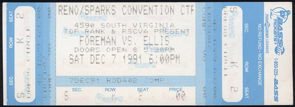 FOREMAN, GEORGE-JIMMY ELLIS FULL TICKET (1991)