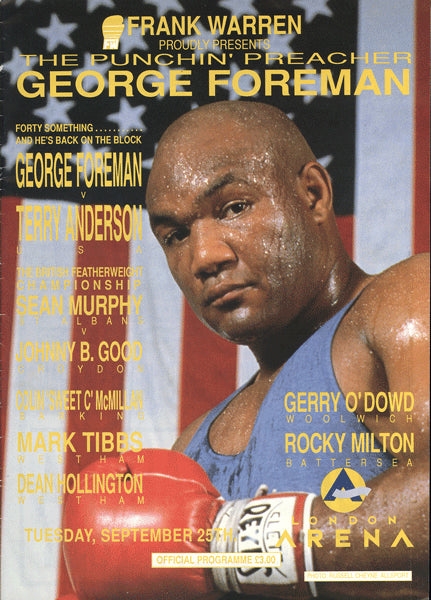 FOREMAN, GEORGE-TERRY ANDERSON OFFICIAL PROGRAM (1990)