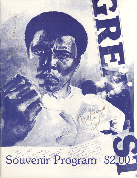 ALI, MUHAMMAD SIGNED EXHIBITION PROGRAM VS. DAVE SEMENKO (1983)