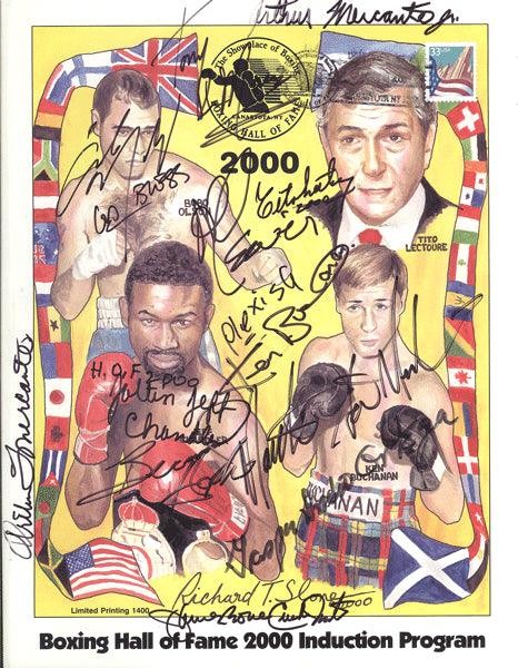 2001 BOXING HALL OF FAME SIGNED INDUCTION PROGRAM