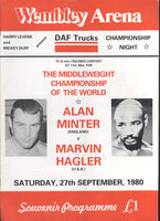 HAGLER, MARVIN-ALAN MINTER OFFICIAL PROGRAM (1980)