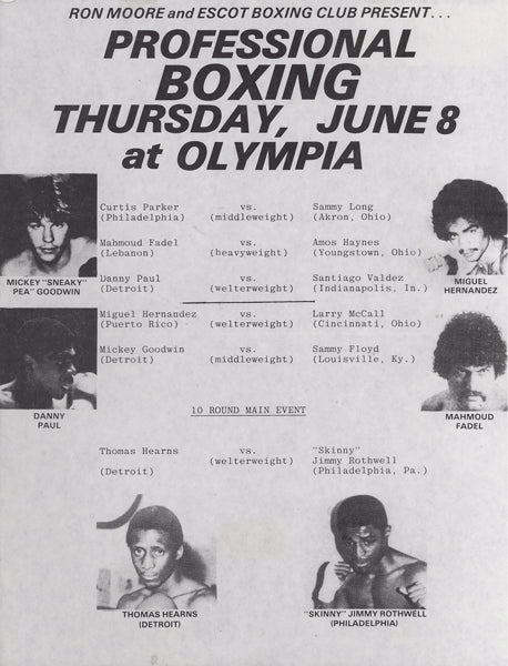HEARNS, TOMMY-JIMMY ROTHWELL OFFICIAL PROGRAM (1978) – JO Sports Inc.