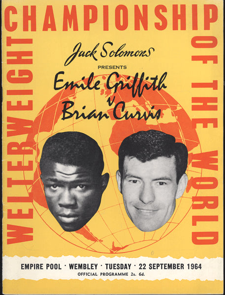 GRIFFITH, EMILE-BRIAN CURVIS OFFICIAL PROGRAM (1964)