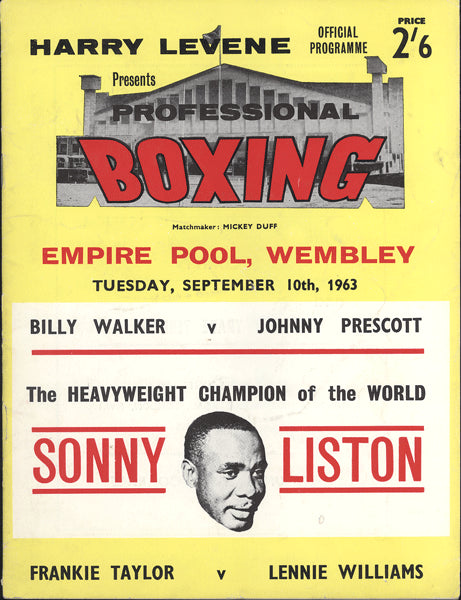 LISTON, SONNY APPEARANCE PROGRAM (1963)