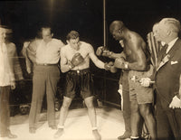 GODFREY, GEORGE-PAOLINO UZCUDUN WIRE PHOTO (SQUARING OFF-1928)