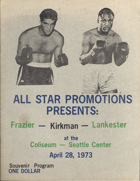 FRAZIER, JOE EXHIBITION PROGRAM (1973