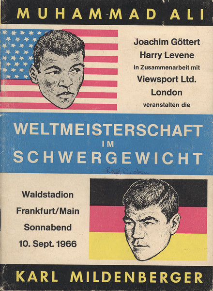 ALI, MUHAMMAD-KARL MILDENBERGER OFFICIAL PROGRAM (1966)