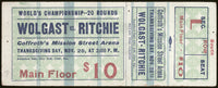 WOLGAST, AD-WILLIE RITCHIE FULL TICKET (RITCHIE WINS TITLE-1912)