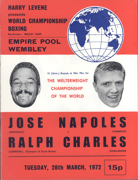 NAPOLES, JOSE-RALPH CHARLES OFFICIAL PROGRAM (1972)