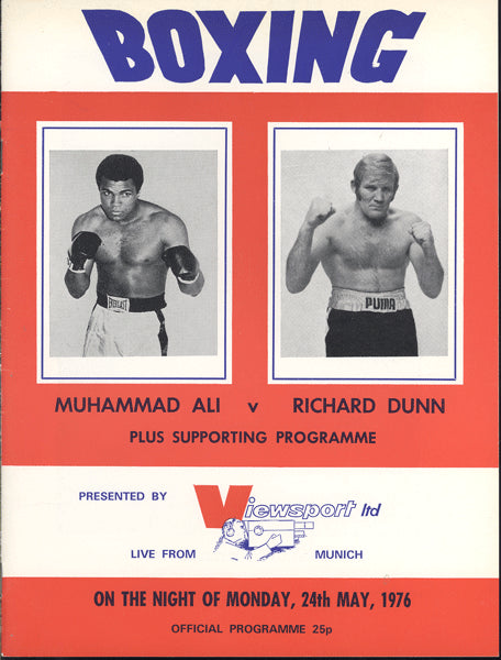 ALI, MUHAMMAD-RICHARD DUNN BRITISH CLOSED CIRCUIT PROGRAM (1976)